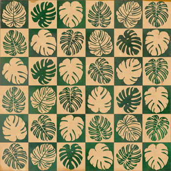 Mosaic House Moroccan tile Tropical 10 Green  chiseled field 
